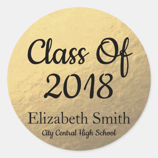 Elegant Gold Graduation Envelope Seals (Front)