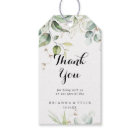 Elegant Gold Greenery Wedding Thank You