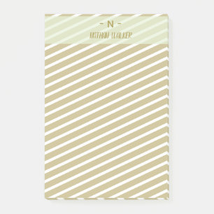 Elegant Gold & Grey Monogram I Minimalist Elegant  Post-it Notes