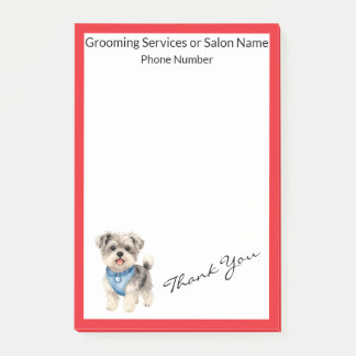 Elegant Gold Grooming Pet Personalised Collection Post-it Notes