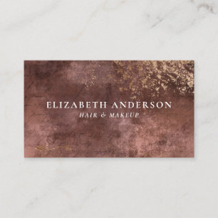 Elegant Gold Hair Stylist Salon Business Card