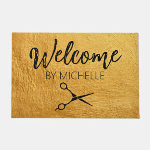 Elegant  Gold  Hairstylist Salon Name      Doormat