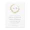 Elegant Gold Hand-drawn Wreath Initials Wedding