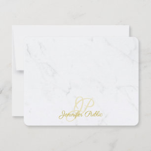 Elegant Gold Handwriting Script Marble Template