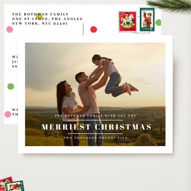 Elegant Gold HAPPIEST NEW YEARS 2026 Photo Frame Postcard (Creator Uploaded)