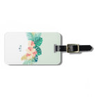 Elegant Gold Hawaiian Hibiscus Luggage Tag