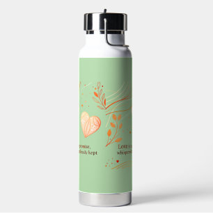 Elegant Gold Heart Love Art Water Bottle