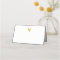 Elegant Gold Heart Wedding Place Cards