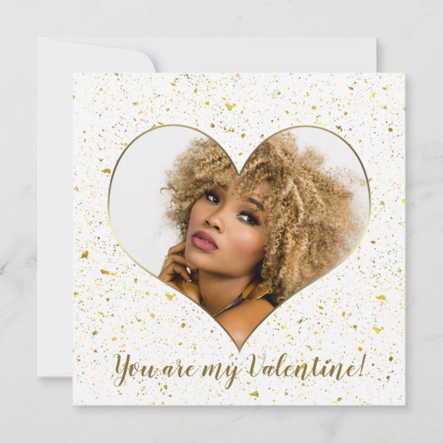 Elegant Gold Heart You Are My Valentines (Front)