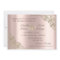 Elegant Gold Hearts Rose Gold Wedding Invitation