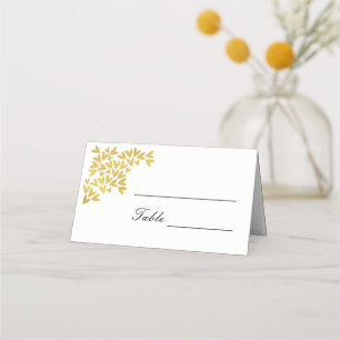 Elegant Gold Hearts   Wedding Place Cards