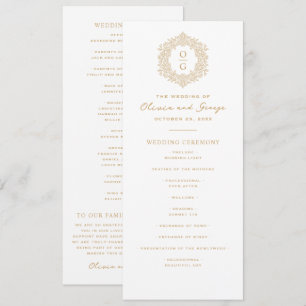 Elegant Gold Heirloom Wedding Program