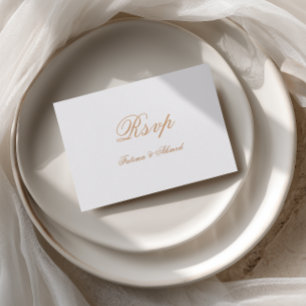 Elegant Gold Islamic Muslim Wedding RSVP Card