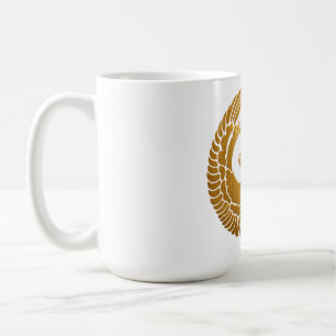 Elegant Gold Japanese Cranes Coffee Mug