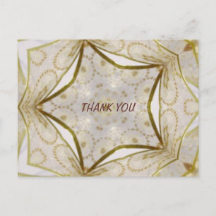 Elegant Gold Kaleidoscope Star Postcard