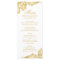 Elegant Gold Lace Pattern Wedding Menu