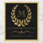 Elegant Gold Laurel Wreath and Monogram Wedding