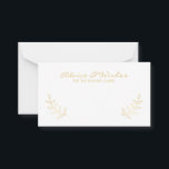 Elegant Gold Laurels Wedding Advice and Wishes Card<br><div class="desc">Elegant Gold Laurels Wedding Advice and Wishes Cards featuring gold hand drawn rustic laurels with title in modern calligraphy font style and details in modern sans serif font style. Perfect for wedding, baby shower, birthday party, bachelorette party and any special occasions. Please note that gold foil shown on product is...</div>
