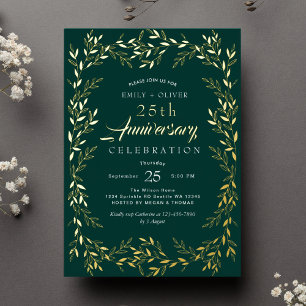 Elegant Gold Leaf Anniversary