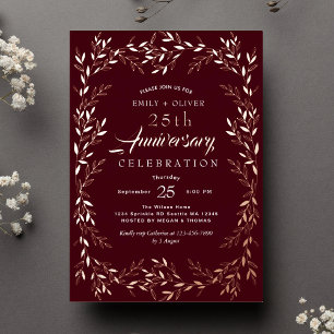 Elegant Gold Leaf Anniversary