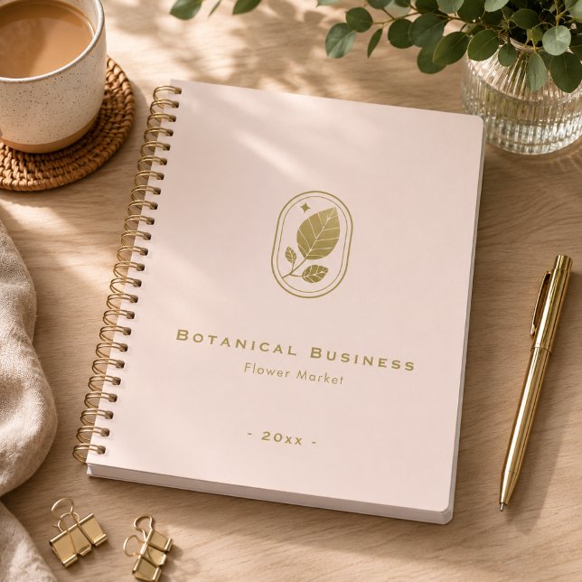 Elegant Gold Leaf Minimal Botanical Soft Pink Planner (Elegant Gold Leaf Minimal Botanical Soft Pink Planner)