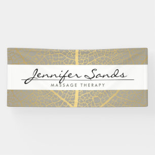 Elegant Gold Leaf Tree Pattern Banner