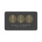 Elegant Gold Leaf Trio Logo on Dark Grey