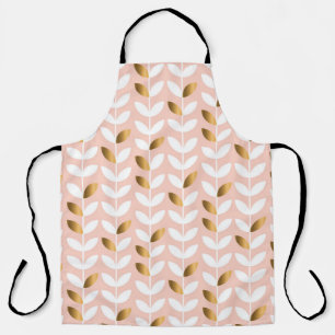 Elegant Gold Leafs: Rosy Vintage. Apron