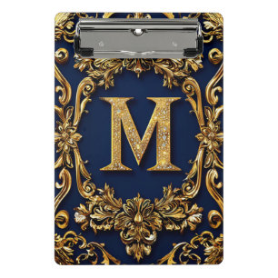 Elegant Gold Letter M Decoration Mini Clipboard