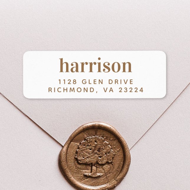 Elegant Gold Lettering Return Address Label (Creator Uploaded)