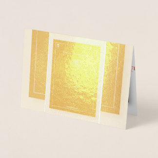 Elegant Gold Line Art Rose & Hands - Luxury Valent Foil Card