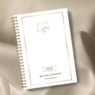 Elegant Gold Logo Corporate Custom Business 2027 Planner