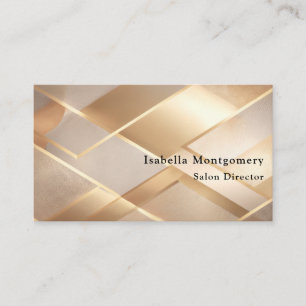 Elegant Gold Logo Magnetic Name Badge 名刺 Business Card