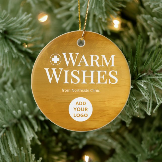 Elegant Gold Logo Ornament for Doctors (Tree)