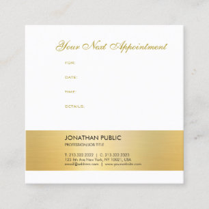 Elegant Gold Look Appointment Reminder Template