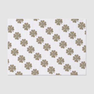 Elegant Gold Look Four Leaf Clover Tissue Paper