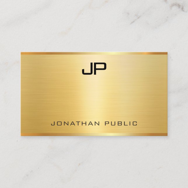 Elegant Gold Look Modern Professional Template Business Card (Front)