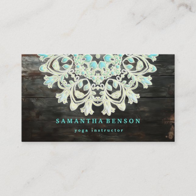 Elegant Gold Lotus Logo Yoga Meditation Wellness Business Card (Front)