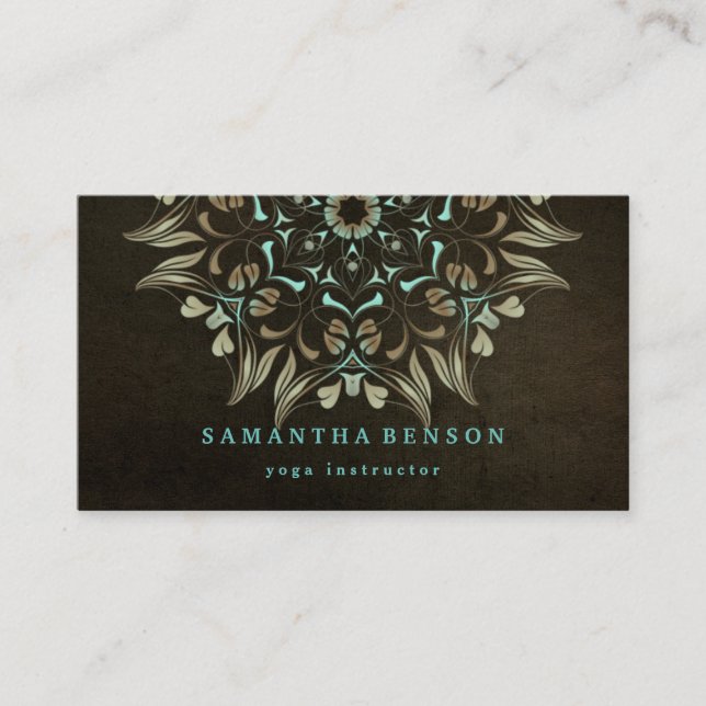 Elegant Gold Lotus Logo Yoga Meditation Wellness Business Card (Front)