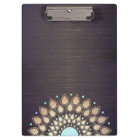 Elegant Gold Lotus Mandala Wood Yoga Instructor