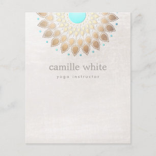 Elegant Gold Lotus Natural Health and Beauty Spa Flyer