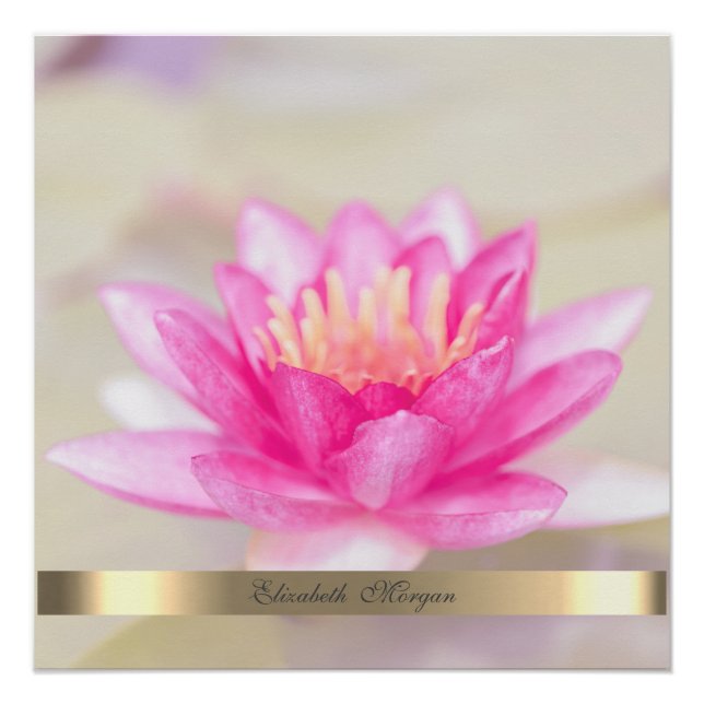 Elegant Gold,Lotus, Yoga     Poster (Front)