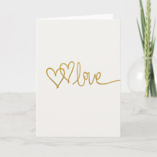Elegant Gold Love Hearts Card