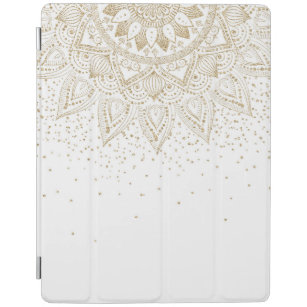 Elegant Gold Mandala Dots Design iPad Cover