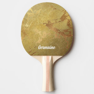 Elegant Gold Marble Look Ping Pong Paddle