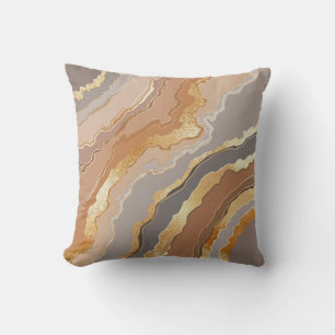 Elegant Gold Marble: Stylised Background. Cushion