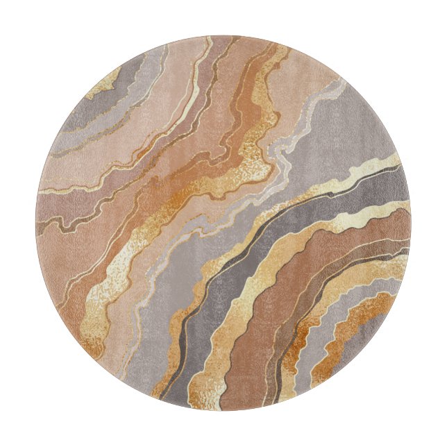 Elegant Gold Marble: Stylised Background. Cutting Board (Front)
