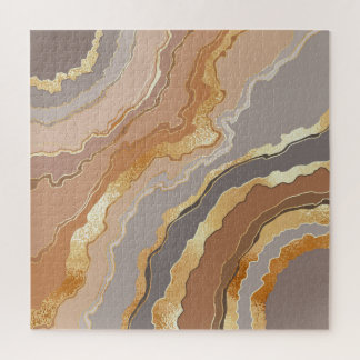 Elegant Gold Marble: Stylised Background. Jigsaw Puzzle