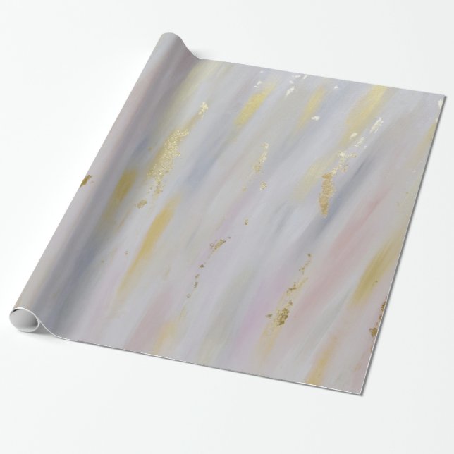 Elegant Gold Marbled Wrapping Paper (Unrolled)