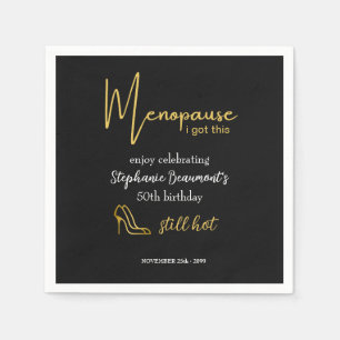 Elegant Gold Menopause I Got This 50th Birthday Napkin